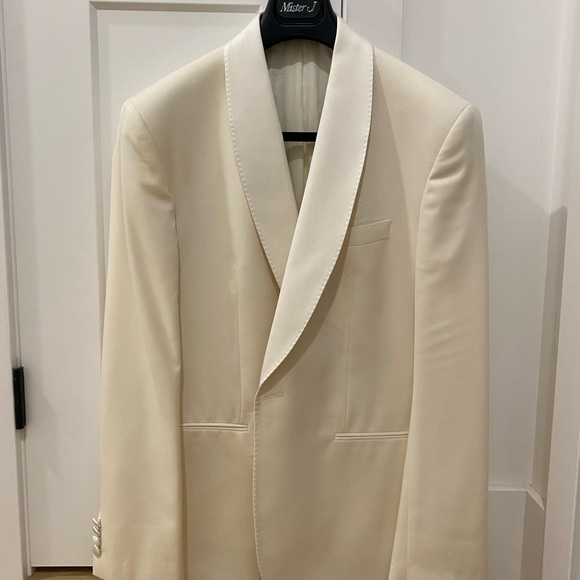 Marioni cream tuxedo jacket - Picture 1 of 2